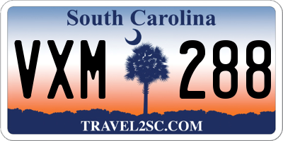 SC license plate VXM288
