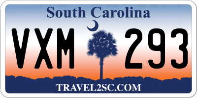 SC license plate VXM293