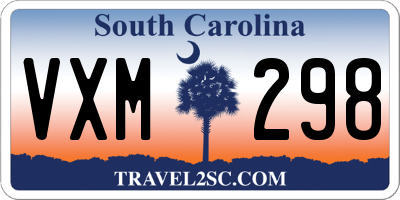 SC license plate VXM298