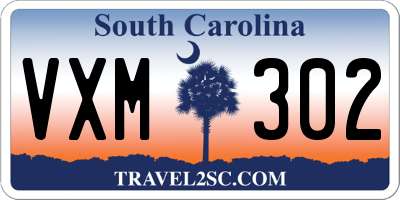 SC license plate VXM302