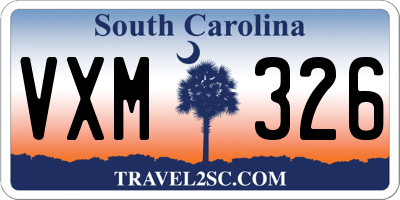 SC license plate VXM326