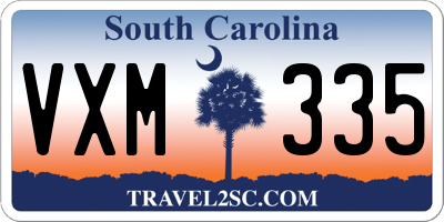 SC license plate VXM335