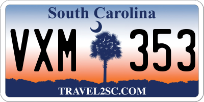 SC license plate VXM353