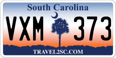 SC license plate VXM373