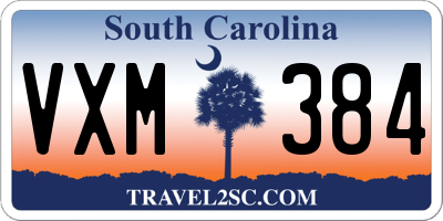 SC license plate VXM384