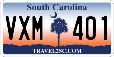 SC license plate VXM401