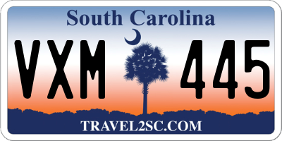 SC license plate VXM445