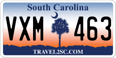 SC license plate VXM463