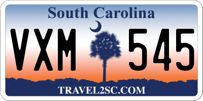 SC license plate VXM545