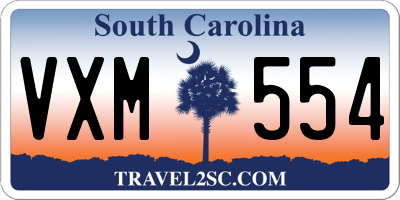 SC license plate VXM554
