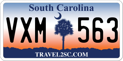SC license plate VXM563