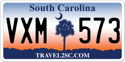 SC license plate VXM573