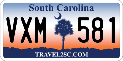 SC license plate VXM581