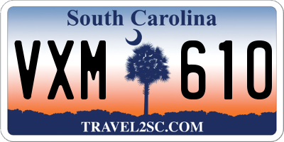 SC license plate VXM610