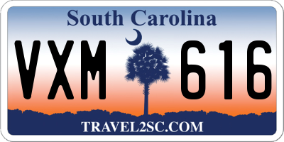 SC license plate VXM616