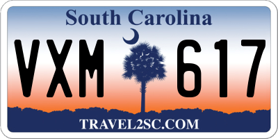 SC license plate VXM617