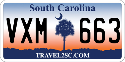 SC license plate VXM663