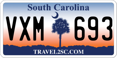 SC license plate VXM693