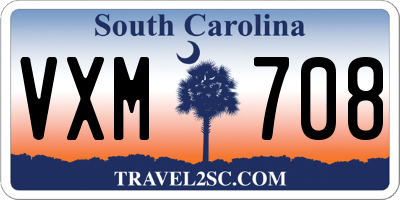 SC license plate VXM708