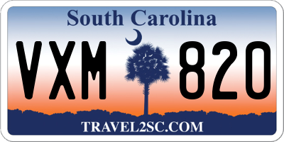 SC license plate VXM820