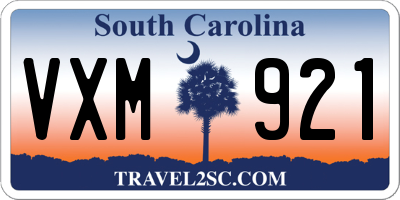 SC license plate VXM921