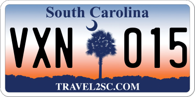 SC license plate VXN015