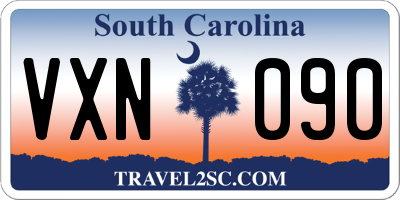 SC license plate VXN090