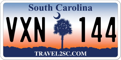 SC license plate VXN144