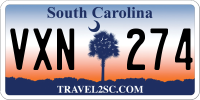 SC license plate VXN274