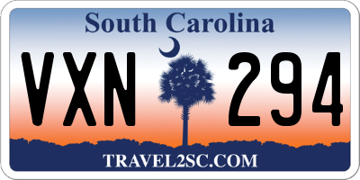 SC license plate VXN294