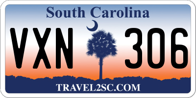 SC license plate VXN306