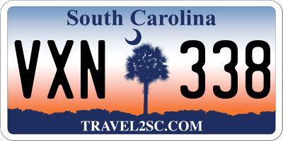 SC license plate VXN338