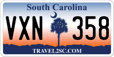 SC license plate VXN358