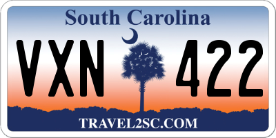 SC license plate VXN422