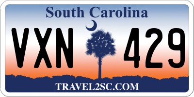 SC license plate VXN429