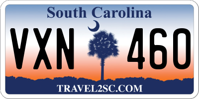 SC license plate VXN460