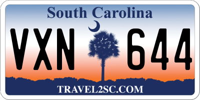 SC license plate VXN644