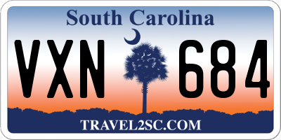 SC license plate VXN684