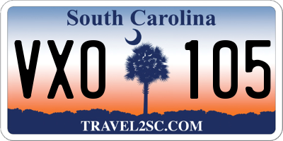 SC license plate VXO105