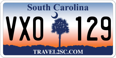 SC license plate VXO129