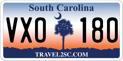SC license plate VXO180