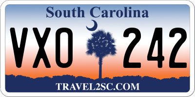 SC license plate VXO242