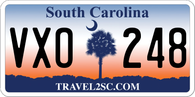 SC license plate VXO248