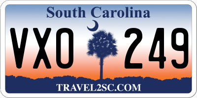 SC license plate VXO249