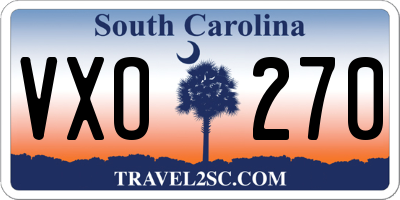 SC license plate VXO270