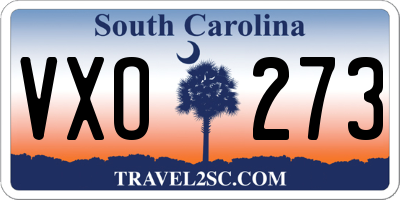 SC license plate VXO273