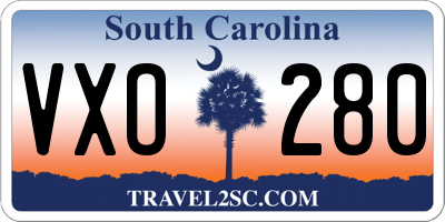 SC license plate VXO280