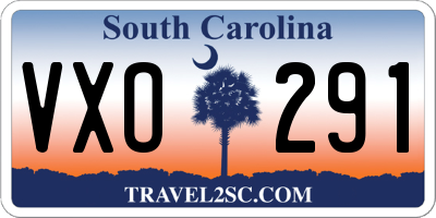 SC license plate VXO291