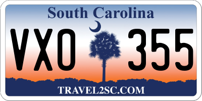 SC license plate VXO355
