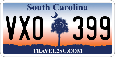 SC license plate VXO399